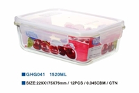 乐奇士1520ml高硼硅耐热玻璃保鲜盒 GHG041